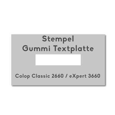 Textplatte Stempel Colop Classicm 2660 unf Expert 3660