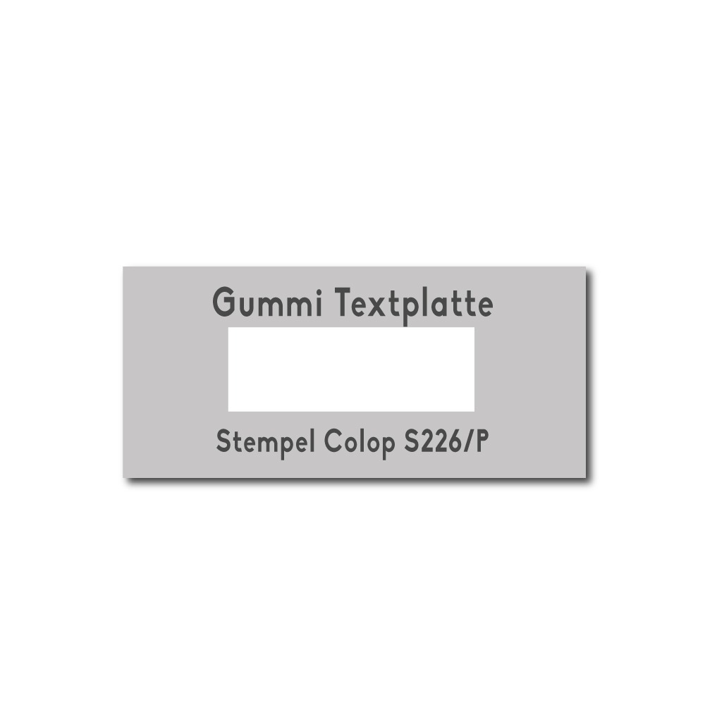 Gummi Textplatte Colop Printer S226/P