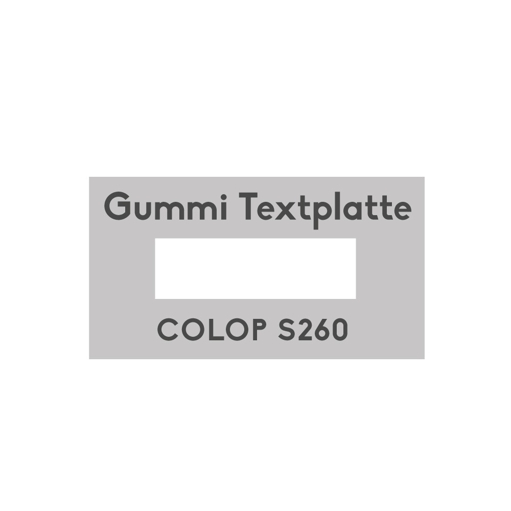 Textplatte / Gummiplatte Colop Printer S260/D