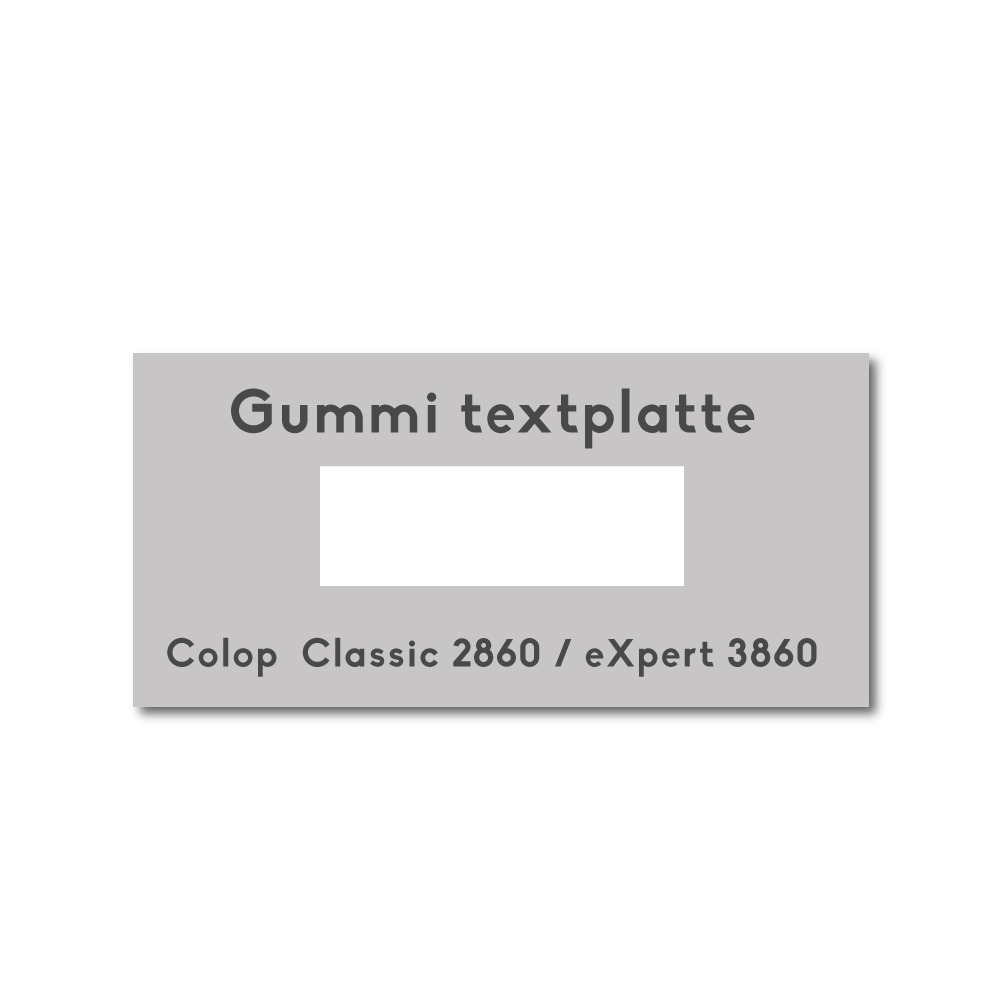 Textplatte Colop Classic 2860 und Expert 3860