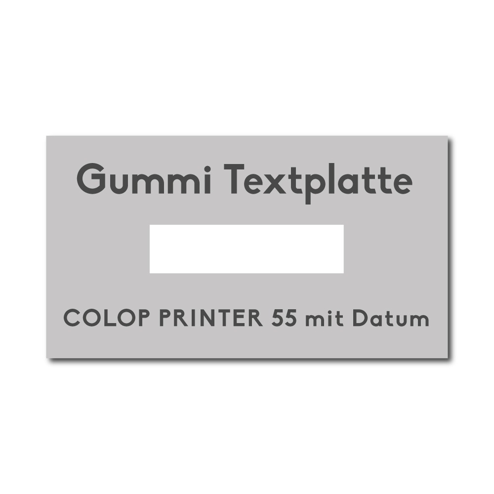 Textplatte / Gummiplatte Colop Printer 55 mit Datum