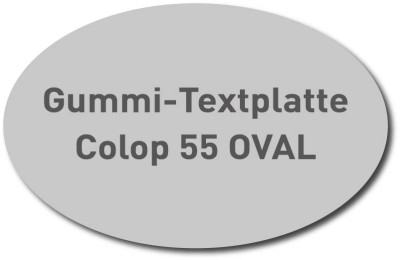 Textplatte Colop 55 oval