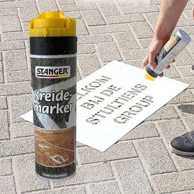 Krijtspray Geel voor Sjablonen