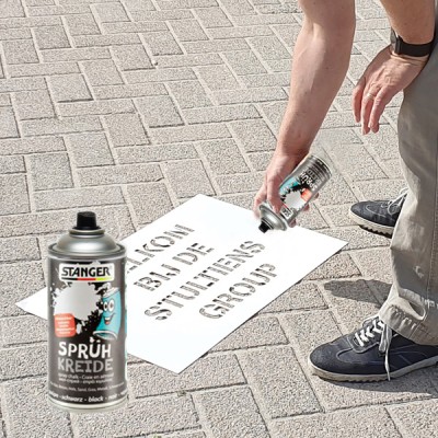 Krijtspray Zwart voor Sjablonen