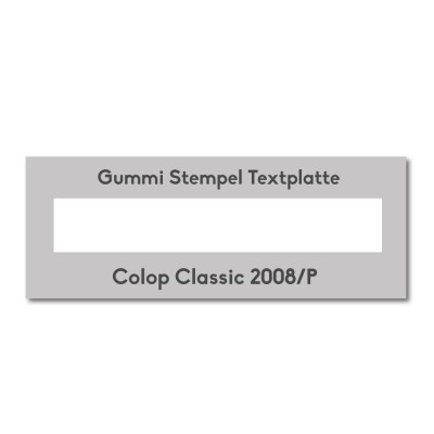 Textplatte Colop Classic 2008/P