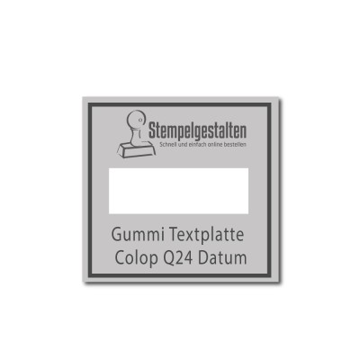 Textplatte Colop Printer Q24 Datumnstempel | Stempelgestalten.de