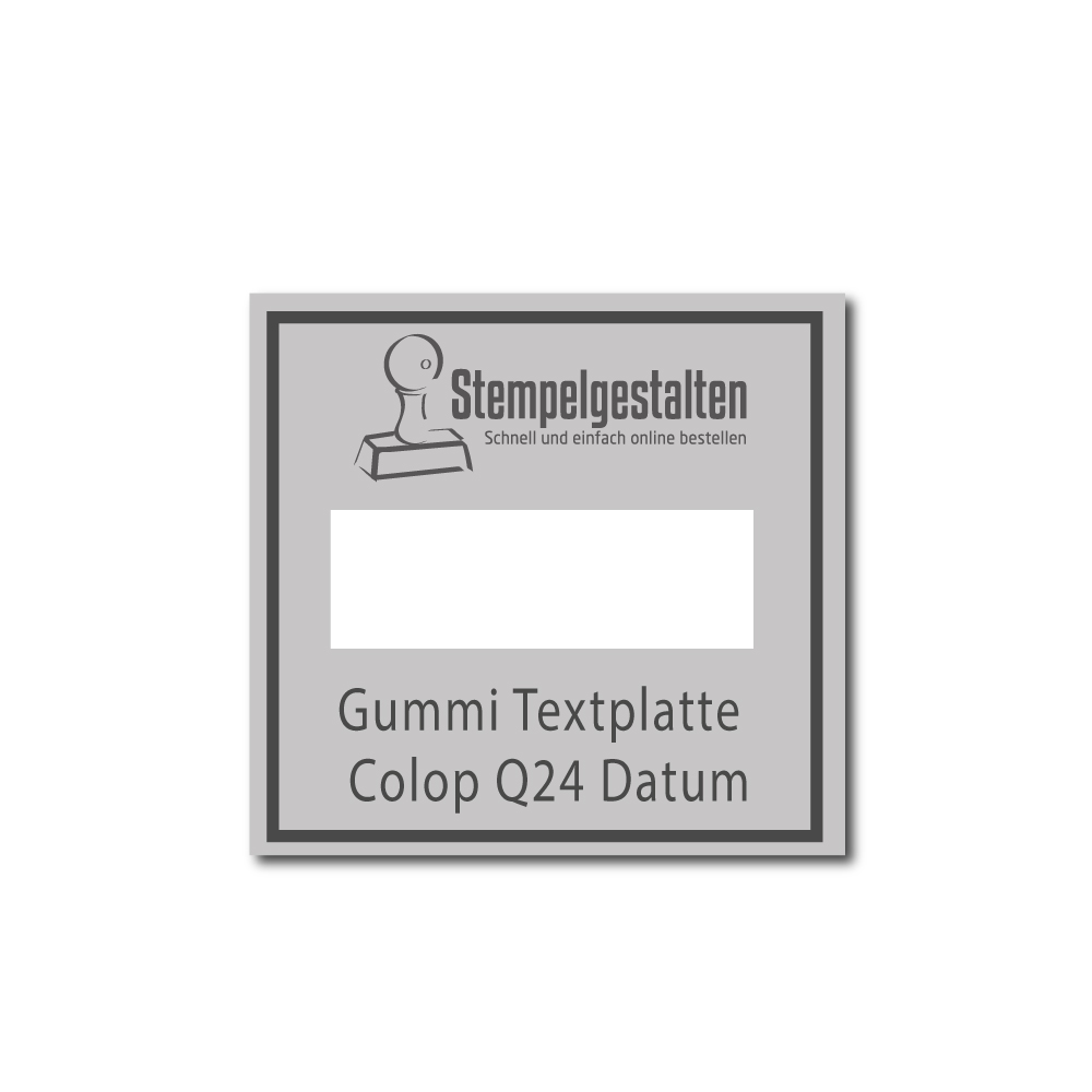 Textplatte Colop Printer Q24 Datumnstempel | Stempelgestalten.de