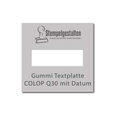 Textplatte Colop Printer Q30 datumstempel | Stempelgestalten.de