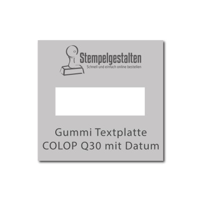 Textplatte Colop Printer Q30 datumstempel | Stempelgestalten.de