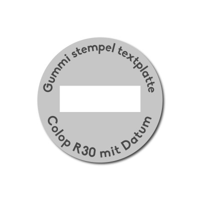 Textplatte Stempel Colop Printer R30 Datumstempel | Stempelgestalten.de
