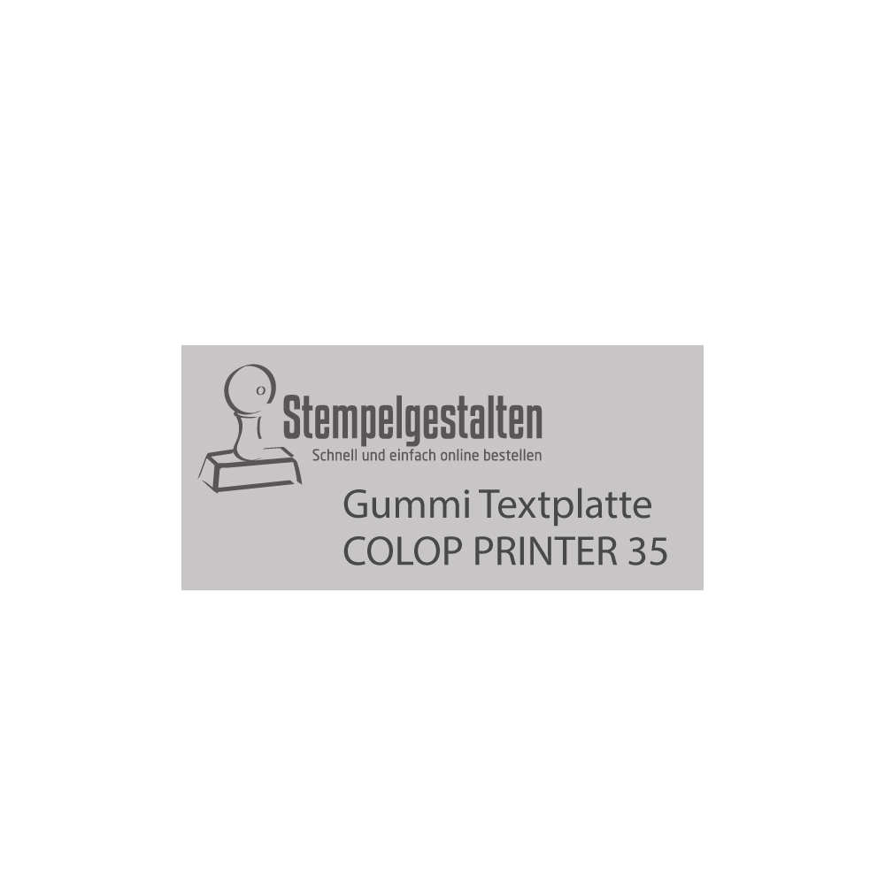 Textplatte Colop Printer 35 | Stempelgestalten.de