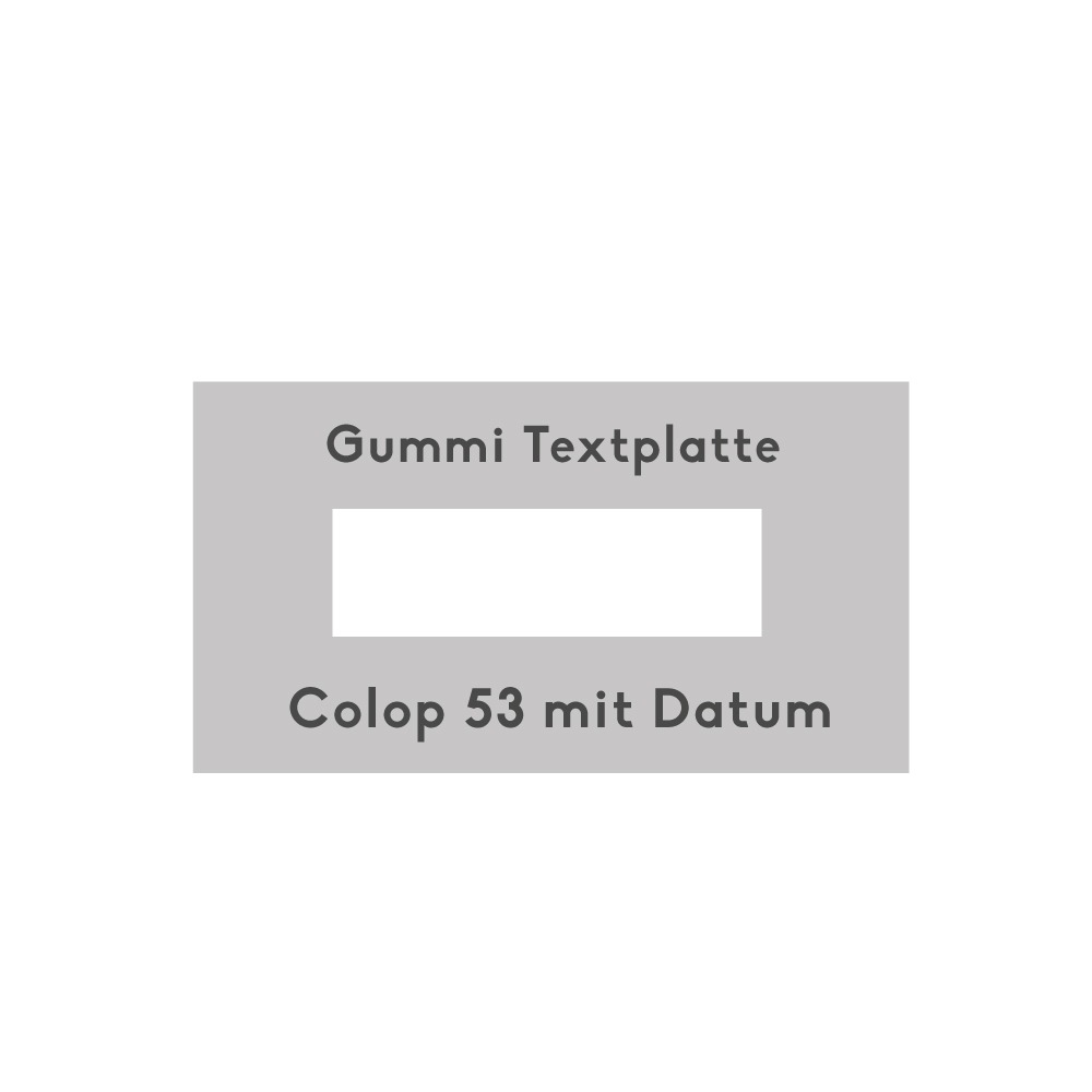 Textplatte Colop Printer 53 mit Datum