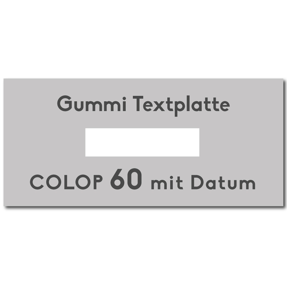 Textplatte / Stempelplatte Colop Printer 60 mit Datum