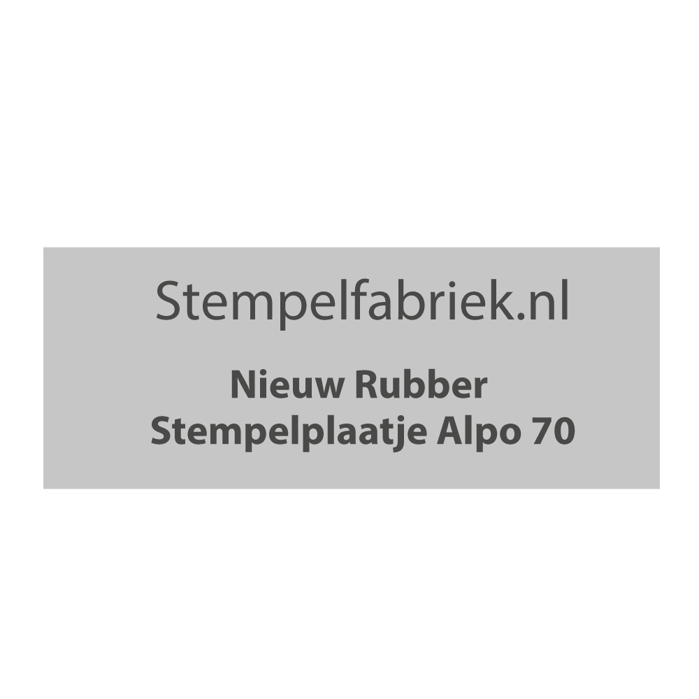 Alpo 70 Stempelplatte
