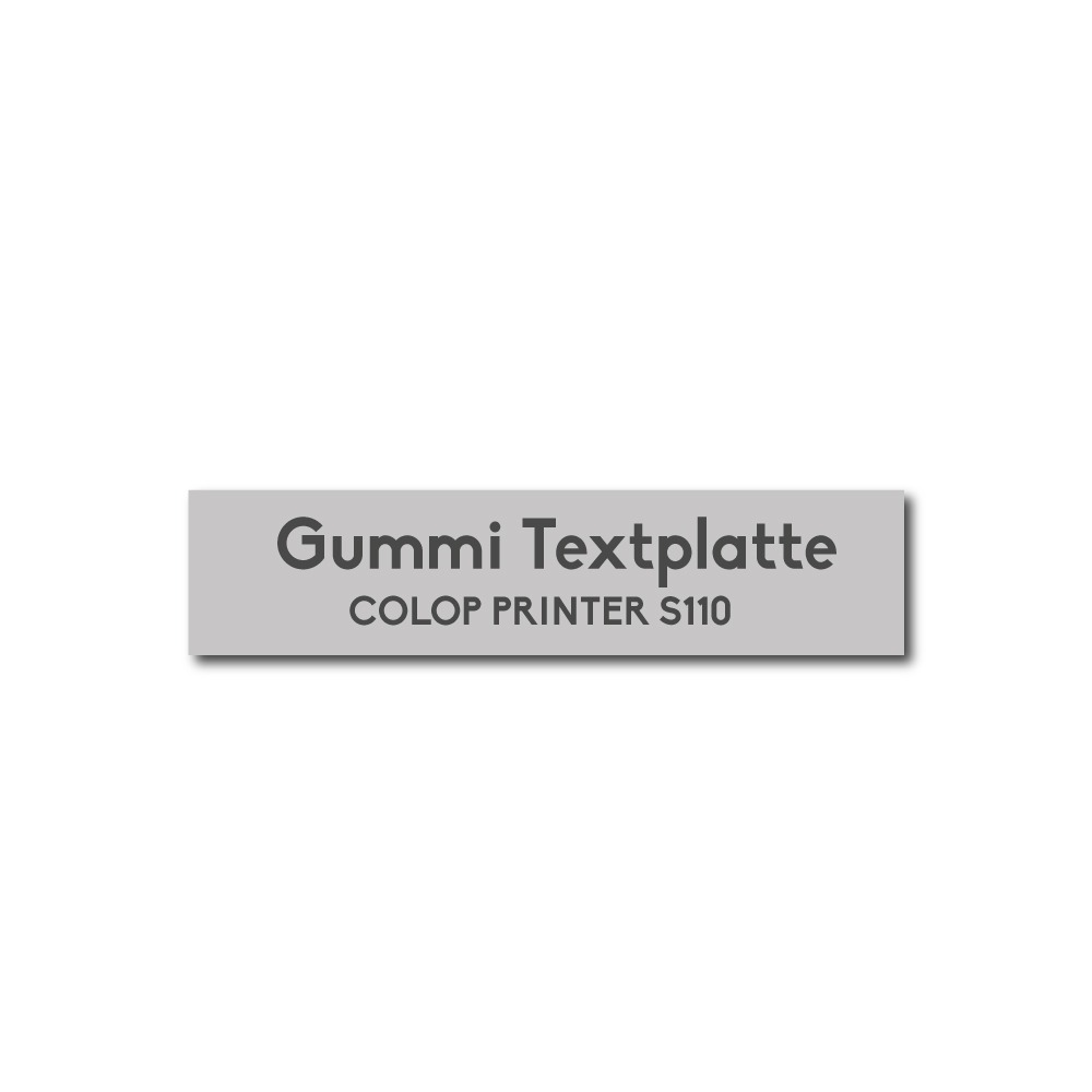 Gummi Textplatte / Stempelplatte Colop Printer S110