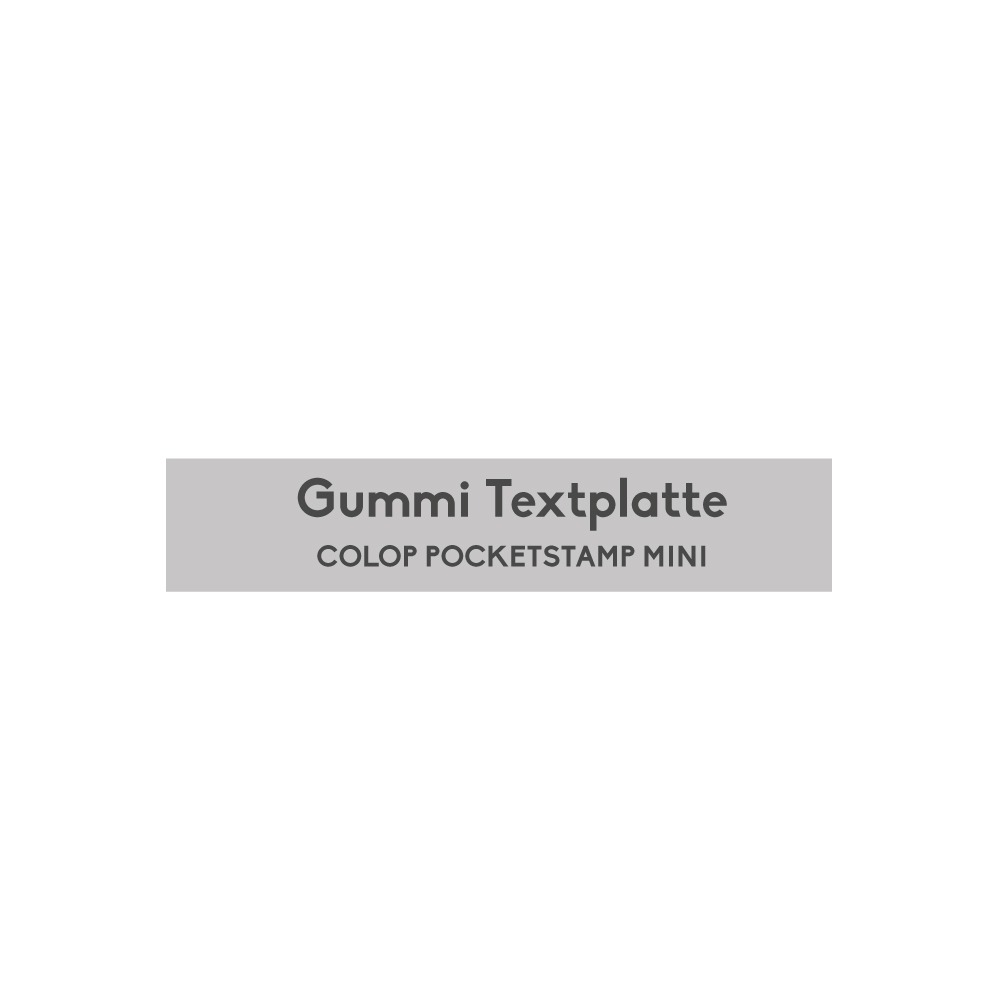 Gummi Textplatte Colop Mini Pocket